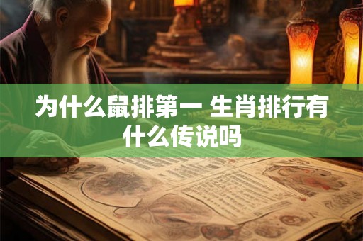 为什么鼠排第一 生肖排行有什么传说吗 为什么鼠排第一 生肖排行有什么传说吗