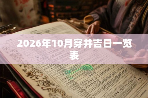 2026年10月穿井吉日一览表