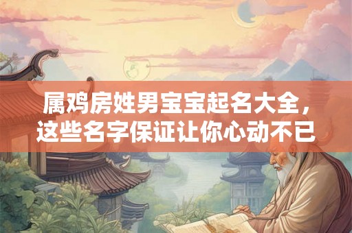 属鸡房姓男宝宝起名大全，这些名字保证让你心动不已！