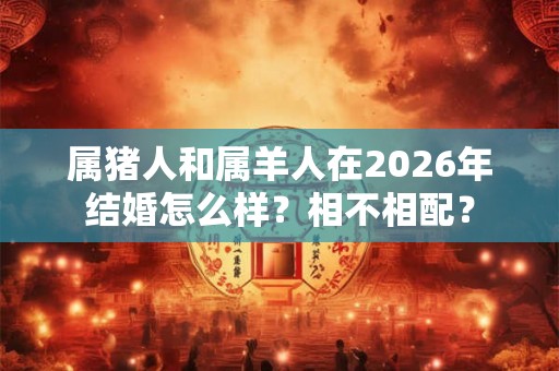 属猪人和属羊人在2026年结婚怎么样？相不相配？