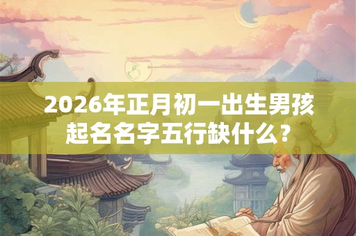 2026年正月初一出生男孩起名名字五行缺什么？