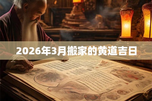 2026年3月搬家的黄道吉日