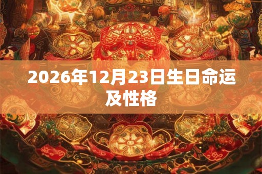 2026年12月23日生日命运及性格