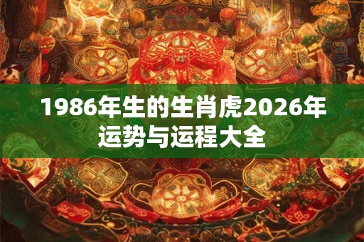 1986年生的生肖虎2026年运势与运程大全