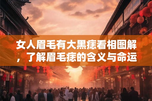 女人眉毛有大黑痣看相图解，了解眉毛痣的含义与命运