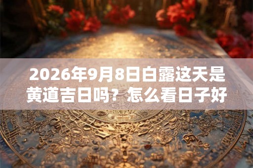2026年9月8日白露这天是黄道吉日吗？怎么看日子好不好？