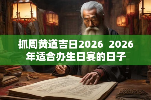 抓周黄道吉日2026  2026年适合办生日宴的日子