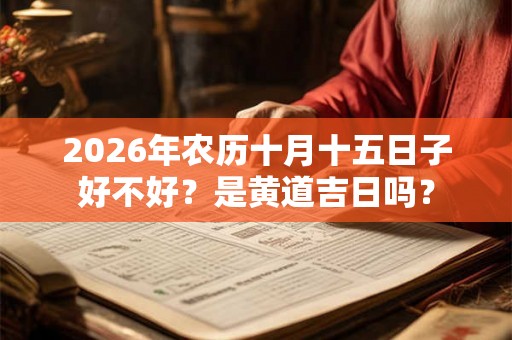 2026年农历十月十五日子好不好？是黄道吉日吗？