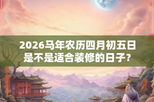 2026马年农历四月初五日是不是适合装修的日子？