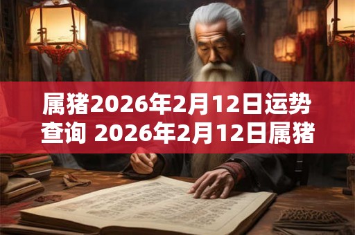 属猪2026年2月12日运势查询 2026年2月12日属猪运气详解