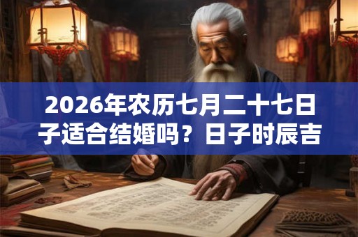 2026年农历七月二十七日子适合结婚吗？日子时辰吉凶？