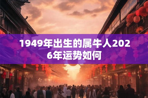 1949年出生的属牛人2026年运势如何
