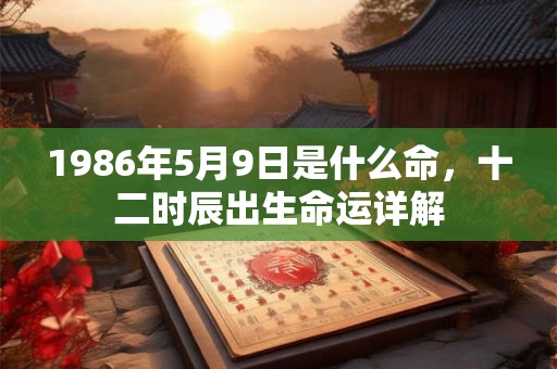 1986年5月9日是什么命，十二时辰出生命运详解