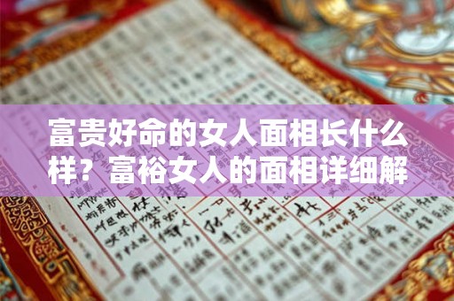 富贵好命的女人面相长什么样?富裕女人的面相详细解析! 富贵好命的女人面相长什么样?富裕女人的面相详细解析!