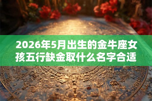 2026年5月出生的金牛座女孩五行缺金取什么名字合适