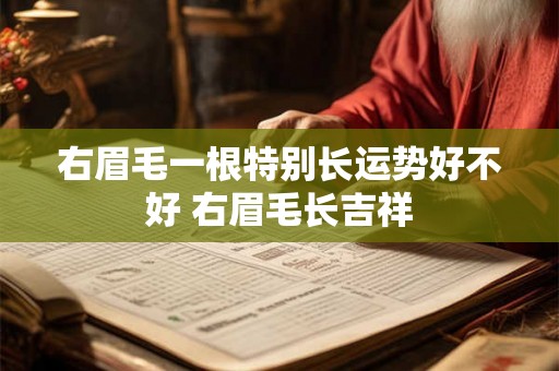 右眉毛一根特别长运势好不好 右眉毛长吉祥 右眉毛一根特别长运势好不好 右眉毛长吉祥