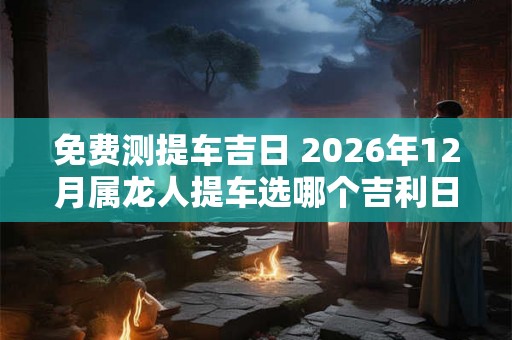 免费测提车吉日 2026年12月属龙人提车选哪个吉利日子