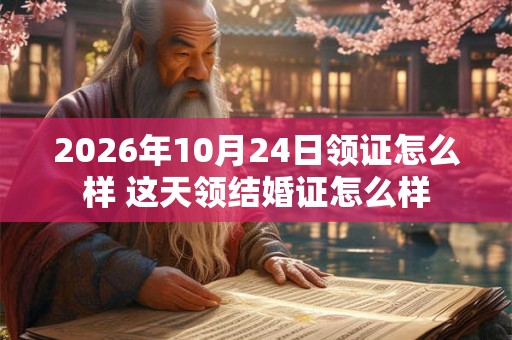 2026年10月24日领证怎么样 这天领结婚证怎么样