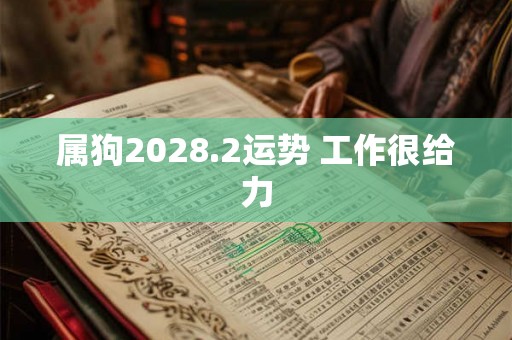 属狗2028.2运势 工作很给力