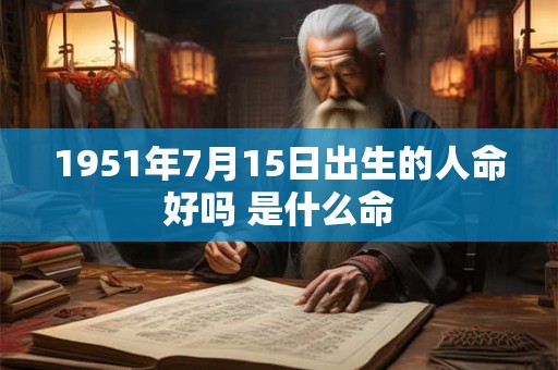 1951年7月15日出生的人命好吗 是什么命 1951年7月15日出生的人命好吗 是什么命