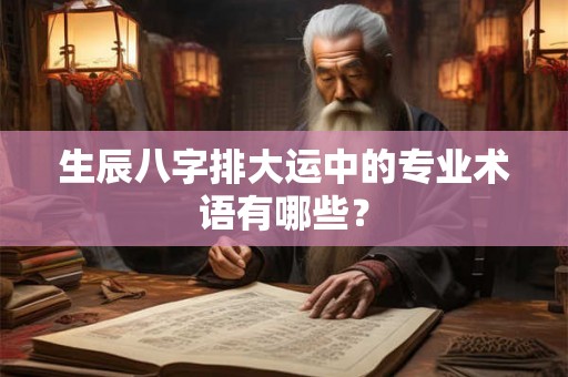 生辰八字排大运中的专业术语有哪些？