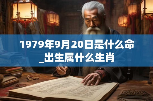 1979年9月20日是什么命_出生属什么生肖