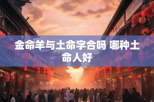 金命羊与土命字合吗 哪种土命人好