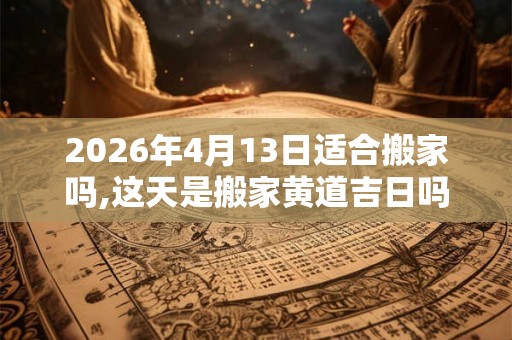 2026年4月13日适合搬家吗,这天是搬家黄道吉日吗