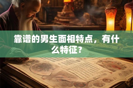 靠谱的男生面相特点，有什么特征？