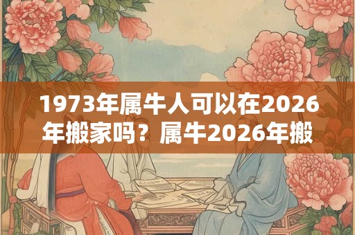 1973年属牛人可以在2026年搬家吗?属牛2026年搬家好吗? 1973年属牛人可以在2026年搬家吗?属牛2026年搬家好吗?