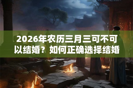 2026年农历三月三可不可以结婚？如何正确选择结婚吉日？