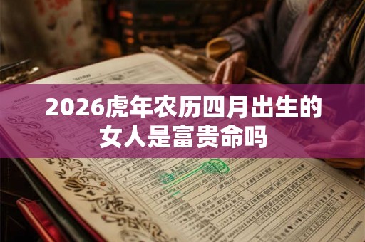 2026虎年农历四月出生的女人是富贵命吗