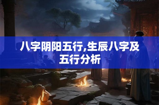 八字阴阳五行,生辰八字及五行分析