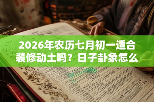2026年农历七月初一适合装修动土吗？日子卦象怎么样？