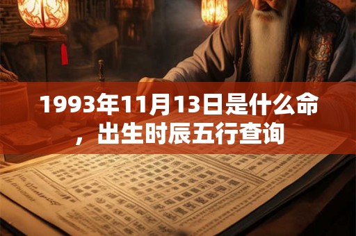 1993年11月13日是什么命，出生时辰五行查询