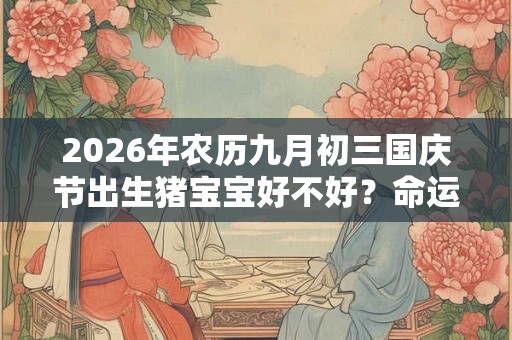 2026年农历九月初三国庆节出生猪宝宝好不好?命运如何? 2026年农历九月初三国庆节出生猪宝宝好不好?命运如何?