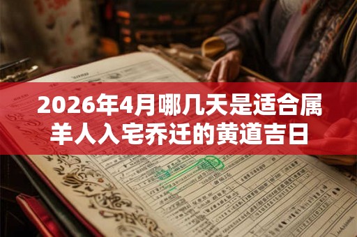 2026年4月哪几天是适合属羊人入宅乔迁的黄道吉日