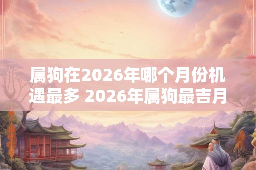 属狗在2026年哪个月份机遇最多 2026年属狗最吉月是哪个