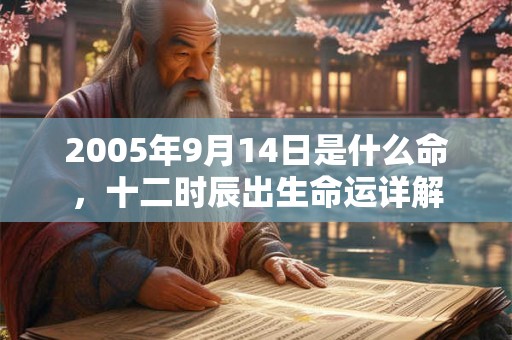 2005年9月14日是什么命，十二时辰出生命运详解