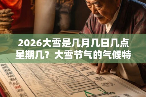 2026大雪是几月几日几点星期几？大雪节气的气候特点