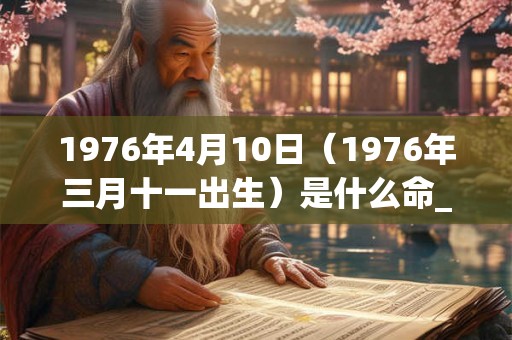1976年4月10日（1976年三月十一出生）是什么命_命运如何