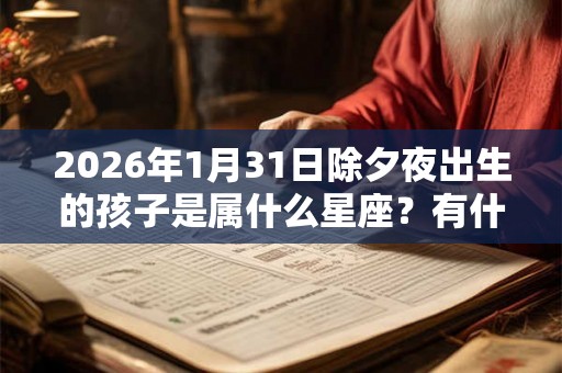2026年1月31日除夕夜出生的孩子是属什么星座？有什么性格特点？