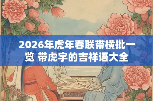 2026年虎年春联带横批一览 带虎字的吉祥语大全