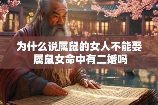 为什么说属鼠的女人不能娶 属鼠女命中有二婚吗