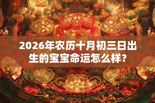 2026年农历十月初三日出生的宝宝命运怎么样? 2026年农历十月初三日出生的宝宝命运怎么样?
