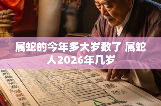 属蛇的今年多大岁数了 属蛇人2026年几岁