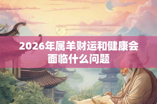 2026年属羊财运和健康会面临什么问题