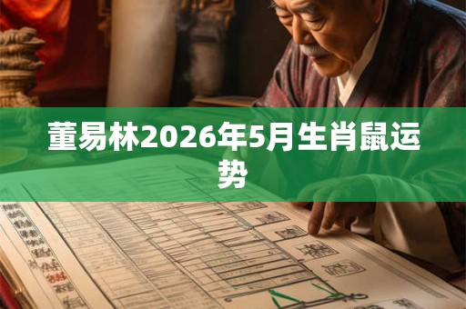 董易林2026年5月生肖鼠运势