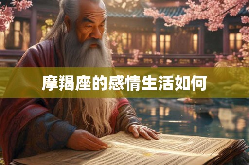 摩羯座的感情生活如何