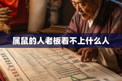 属鼠的人老板看不上什么人